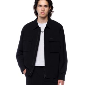 Overshirt Pria Minimalis - Jaket Kemeja Katun Tebal, Kerah Klasik, Full Button, Relaxed Fit untuk Layering Harian